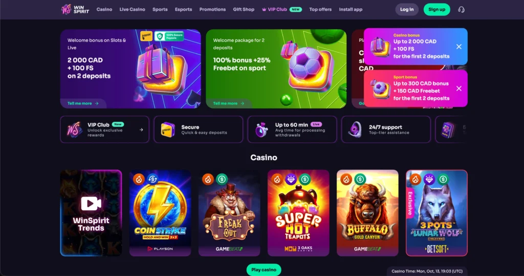 Win Spirit Casino Review