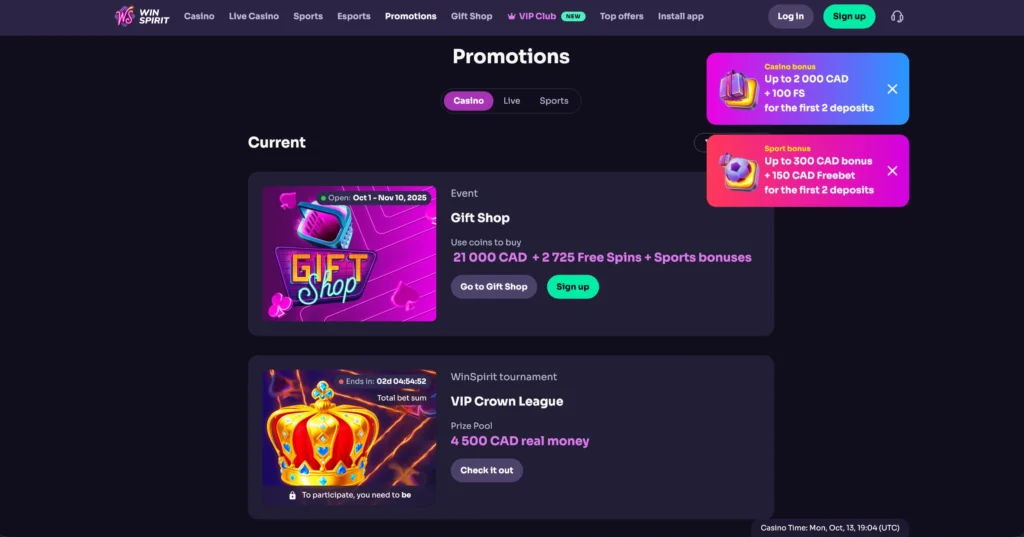 Win Spirit Casino Review