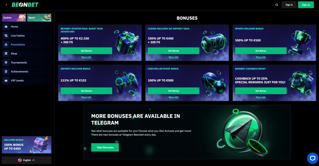 Mobile BeOnBet Casino