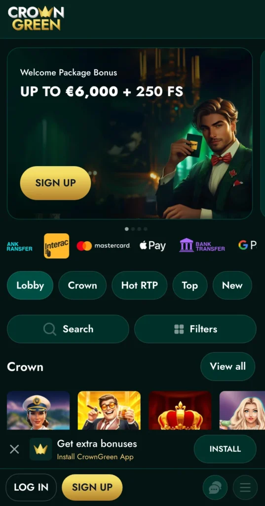 Mobile crowgreen casino