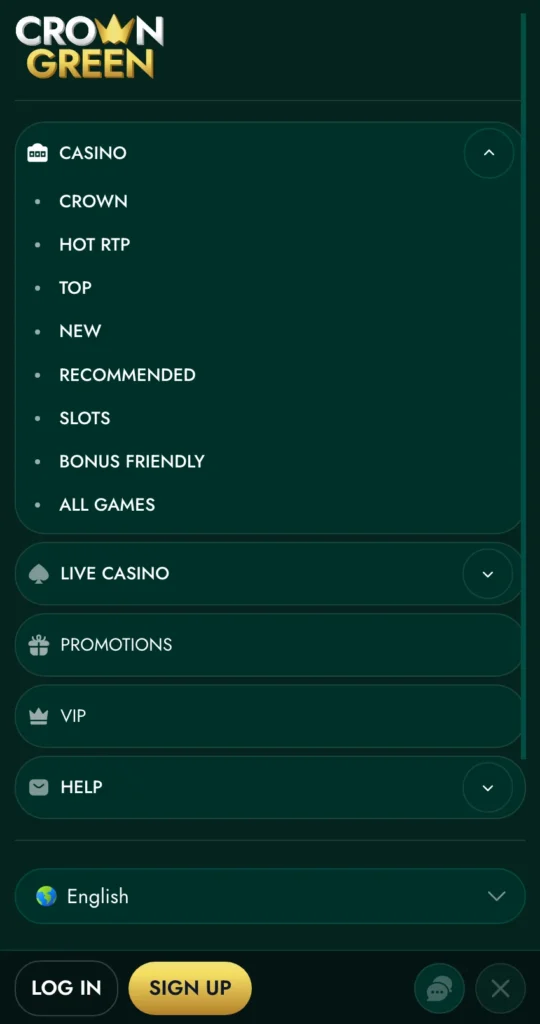 Mobile crowgreen casino