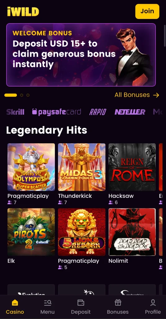 mobile casino iwild